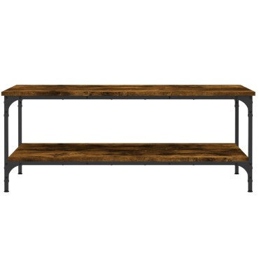 vidaXL Τραπεζάκι Σαλονιού Καπνιστή Δρυς 100x55x40cm Επεξεργ. Ξύλο 1 τεμ.