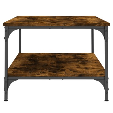 vidaXL Τραπεζάκι Σαλονιού Καπνιστή Δρυς 100x55x40cm Επεξεργ. Ξύλο 1 τεμ.