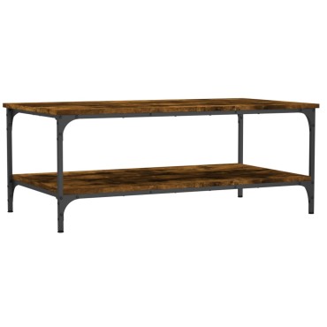 vidaXL Τραπεζάκι Σαλονιού Καπνιστή Δρυς 100x55x40cm Επεξεργ. Ξύλο 1 τεμ.