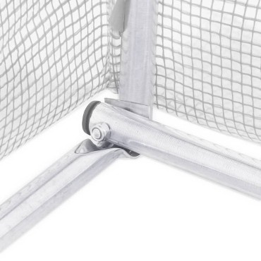 vidaXL Θερμοκήπιο Λευκό 54 μ² 18 x 3 x 2 μ. με Ατσάλινο Πλαίσιο