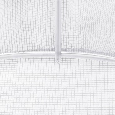 vidaXL Θερμοκήπιο Λευκό 54 μ² 18 x 3 x 2 μ. με Ατσάλινο Πλαίσιο
