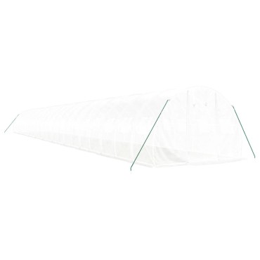 vidaXL Θερμοκήπιο Λευκό 66 μ² 22 x 3 x 2 μ. με Ατσάλινο Πλαίσιο