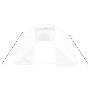 vidaXL Θερμοκήπιο Λευκό 66 μ² 22 x 3 x 2 μ. με Ατσάλινο Πλαίσιο