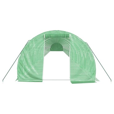 vidaXL Θερμοκήπιο Πράσινο 72 μ² 24 x 3 x 2 μ. με Ατσάλινο Πλαίσιο