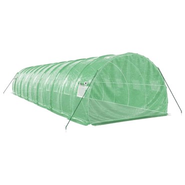 vidaXL Θερμοκήπιο Πράσινο 36 μ² 12 x 3 x 2 μ. με Ατσάλινο Πλαίσιο