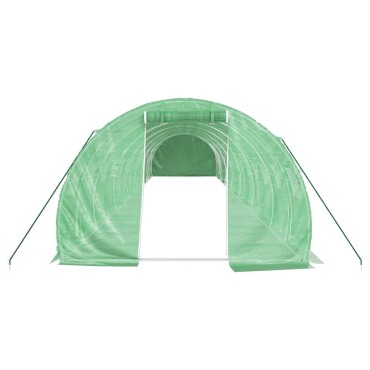 vidaXL Θερμοκήπιο Πράσινο 42 μ² 14 x 3 x 2 μ. με Ατσάλινο Πλαίσιο
