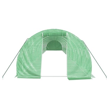vidaXL Θερμοκήπιο Πράσινο 54 μ² 18 x 3 x 2 μ. με Ατσάλινο Πλαίσιο