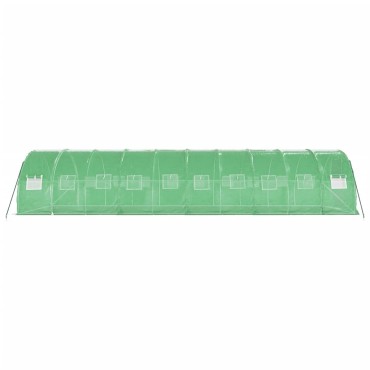 vidaXL Θερμοκήπιο Πράσινο 30 μ² 10 x 3 x 2 μ. με Ατσάλινο Πλαίσιο