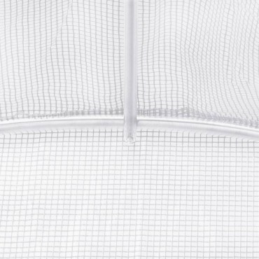 vidaXL Θερμοκήπιο Λευκό 60 μ² 20 x 3 x 2 μ. με Ατσάλινο Πλαίσιο