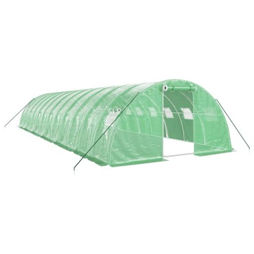 vidaXL Θερμοκήπιο Πράσινο 48 μ² 12 x 4 x 2 μ. με Ατσάλινο Πλαίσιο