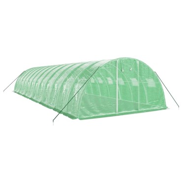 vidaXL Θερμοκήπιο Πράσινο 48 μ² 12 x 4 x 2 μ. με Ατσάλινο Πλαίσιο