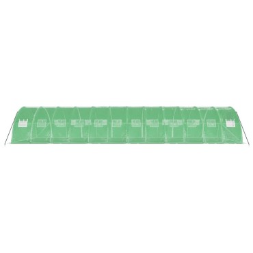 vidaXL Θερμοκήπιο Πράσινο 48 μ² 12 x 4 x 2 μ. με Ατσάλινο Πλαίσιο