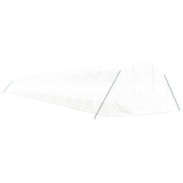 vidaXL Θερμοκήπιο Λευκό 72 μ² 24 x 3 x 2 μ. με Ατσάλινο Πλαίσιο