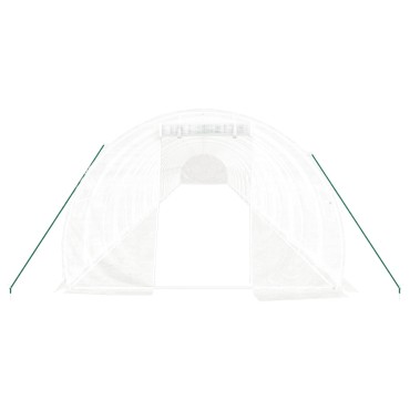 vidaXL Θερμοκήπιο Λευκό 72 μ² 24 x 3 x 2 μ. με Ατσάλινο Πλαίσιο