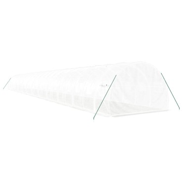 vidaXL Θερμοκήπιο Λευκό 72 μ² 24 x 3 x 2 μ. με Ατσάλινο Πλαίσιο