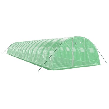 vidaXL Θερμοκήπιο Πράσινο 64 μ² 16 x 4 x 2 μ. με Ατσάλινο Πλαίσιο