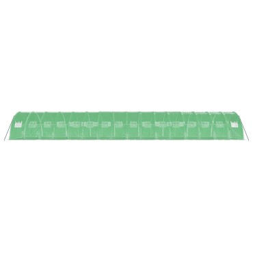 vidaXL Θερμοκήπιο Πράσινο 64 μ² 16 x 4 x 2 μ. με Ατσάλινο Πλαίσιο