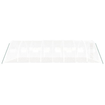 vidaXL Θερμοκήπιο Λευκό 32 μ² 8 x 4 x 2 μ. με Ατσάλινο Πλαίσιο