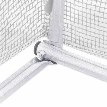 vidaXL Θερμοκήπιο Λευκό 32 μ² 8 x 4 x 2 μ. με Ατσάλινο Πλαίσιο