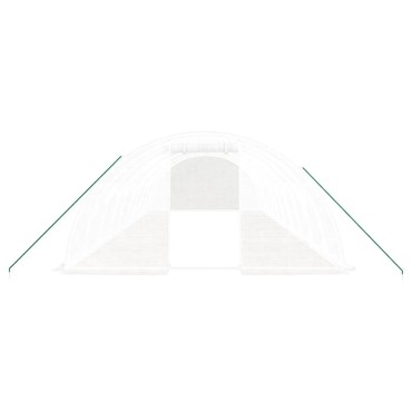 vidaXL Θερμοκήπιο Λευκό 40 μ² 10 x 4 x 2 μ. με Ατσάλινο Πλαίσιο