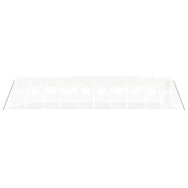 vidaXL Θερμοκήπιο Λευκό 40 μ² 10 x 4 x 2 μ. με Ατσάλινο Πλαίσιο