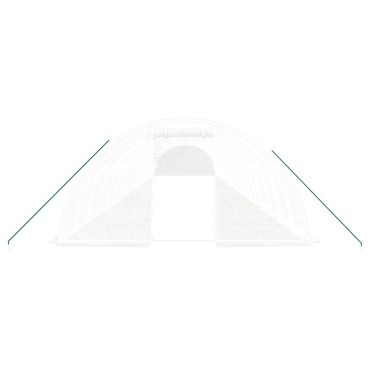 vidaXL Θερμοκήπιο Λευκό 80 μ² 20 x 4 x 2 μ. με Ατσάλινο Πλαίσιο