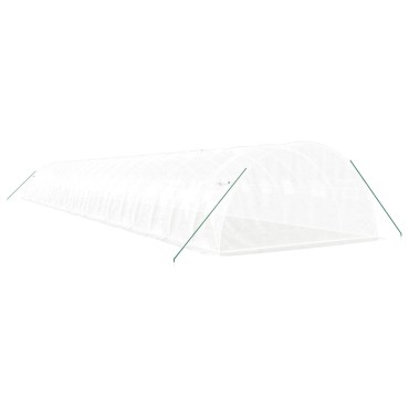 vidaXL Θερμοκήπιο Λευκό 80 μ² 20 x 4 x 2 μ. με Ατσάλινο Πλαίσιο