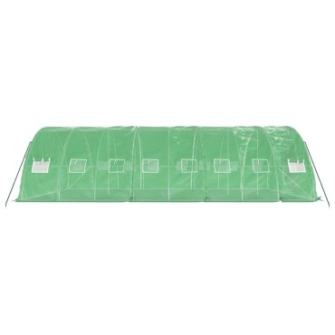 vidaXL Θερμοκήπιο Πράσινο 40 μ² 8 x 5 x 2,3 μ. με Ατσάλινο Πλαίσιο