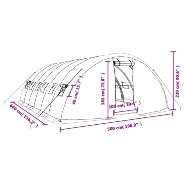 vidaXL Θερμοκήπιο Πράσινο 30 μ² 6 x 5 x 2,3 μ. με Ατσάλινο Πλαίσιο