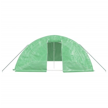 vidaXL Θερμοκήπιο Πράσινο 30 μ² 6 x 5 x 2,3 μ. με Ατσάλινο Πλαίσιο
