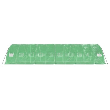 vidaXL Θερμοκήπιο Πράσινο 50 μ² 10 x 5 x 2,3 μ. με Ατσάλινο Πλαίσιο