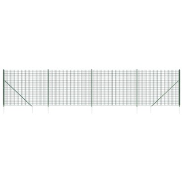 vidaXL Συρματόπλεγμα Περίφραξης Πράσινο 1,8x10 μ. με Καρφωτές Βάσεις