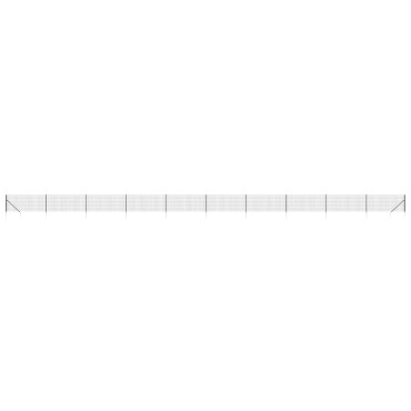vidaXL Συρματόπλεγμα Περίφραξης Ανθρακί 0,8x25 μ. με Καρφωτές Βάσεις
