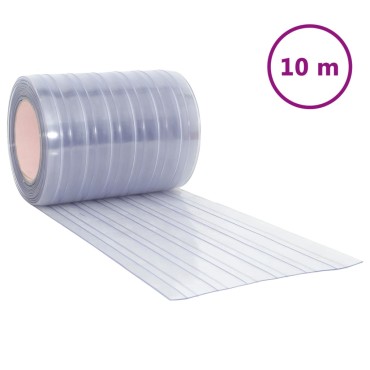 vidaXL Λωριδοκουρτίνα Διαφανής 10 μ. 300 χιλ.x2,6 χιλ. από PVC