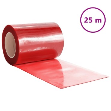vidaXL Λωριδοκουρτίνα Κόκκινη 25 μ. 300 χιλ.x2,6 χιλ. από PVC
