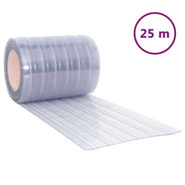 vidaXL Λωριδοκουρτίνα Διαφανής 25 μ. 300 χιλ.x2,6 χιλ. από PVC