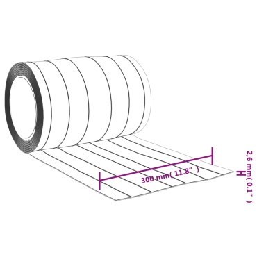 vidaXL Λωριδοκουρτίνα Διαφανής 25 μ. 300 χιλ.x2,6 χιλ. από PVC