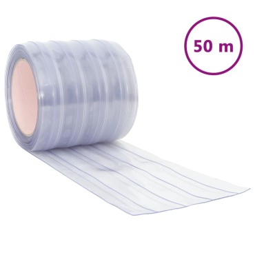 vidaXL Λωριδοκουρτίνα Διαφανής 50 μ. 200 χιλ.x1,6 χιλ. από PVC