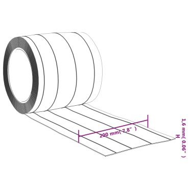 vidaXL Λωριδοκουρτίνα Διαφανής 50 μ. 200 χιλ.x1,6 χιλ. από PVC