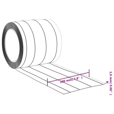 vidaXL Λωριδοκουρτίνα Διαφανής 10 μ. 200 χιλ.x1,6 χιλ. από PVC