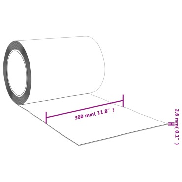 vidaXL Λωριδοκουρτίνα Διαφανής 10 μ. 300 χιλ.x2,6 χιλ. από PVC