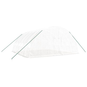 vidaXL Θερμοκήπιο με Ατσάλινο Πλαίσιο Λευκό 36 μ² 6 x 6 x 2,85 μ.