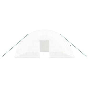 vidaXL Θερμοκήπιο με Ατσάλινο Πλαίσιο Λευκό 36 μ² 6 x 6 x 2,85 μ.