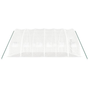 vidaXL Θερμοκήπιο με Ατσάλινο Πλαίσιο Λευκό 36 μ² 6 x 6 x 2,85 μ.