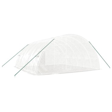 vidaXL Θερμοκήπιο με Ατσάλινο Πλαίσιο Λευκό 36 μ² 6 x 6 x 2,85 μ.