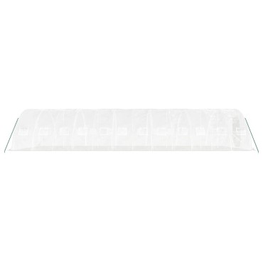 vidaXL Θερμοκήπιο με Ατσάλινο Πλαίσιο Λευκό 60 μ² 12 x 5 x 2,3 μ.