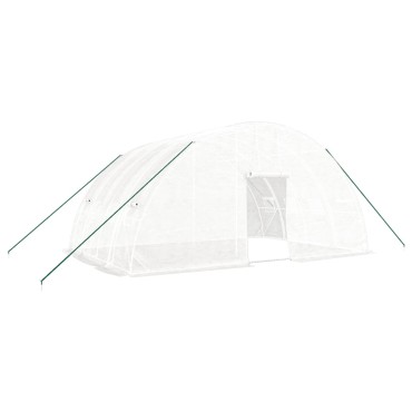 vidaXL Θερμοκήπιο με Ατσάλινο Πλαίσιο Λευκό 24 μ² 6 x 4 x 2,85 μ.