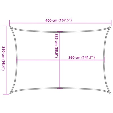 vidaXL Πανί Σκίασης Κρεμ 2,5 x 4 μ. από HDPE 160 γρ./μ²
