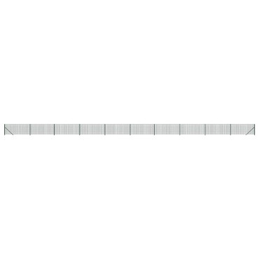 vidaXL Συρματόπλεγμα Περίφραξης Πράσινο 0,8x25 μ. με Βάσεις Φλάντζα