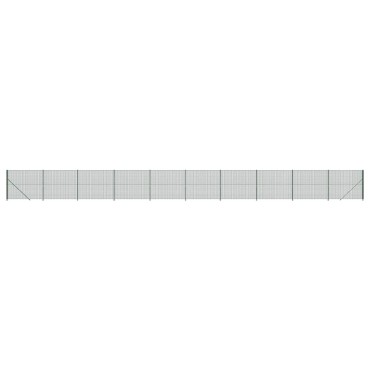 vidaXL Συρματόπλεγμα Περίφραξης Πράσινο 1,4x25 μ. με Βάσεις Φλάντζα